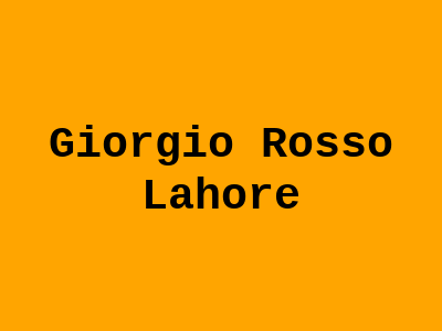 Giorgio Rosso Lahore